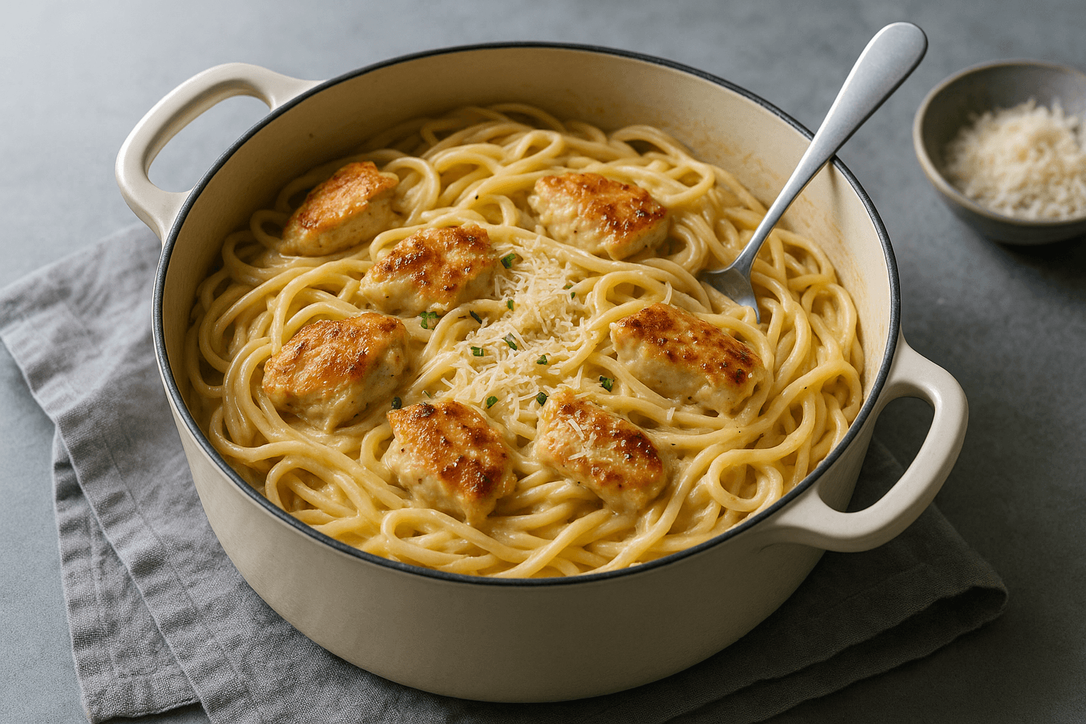 One Pot Chicken Alfredo