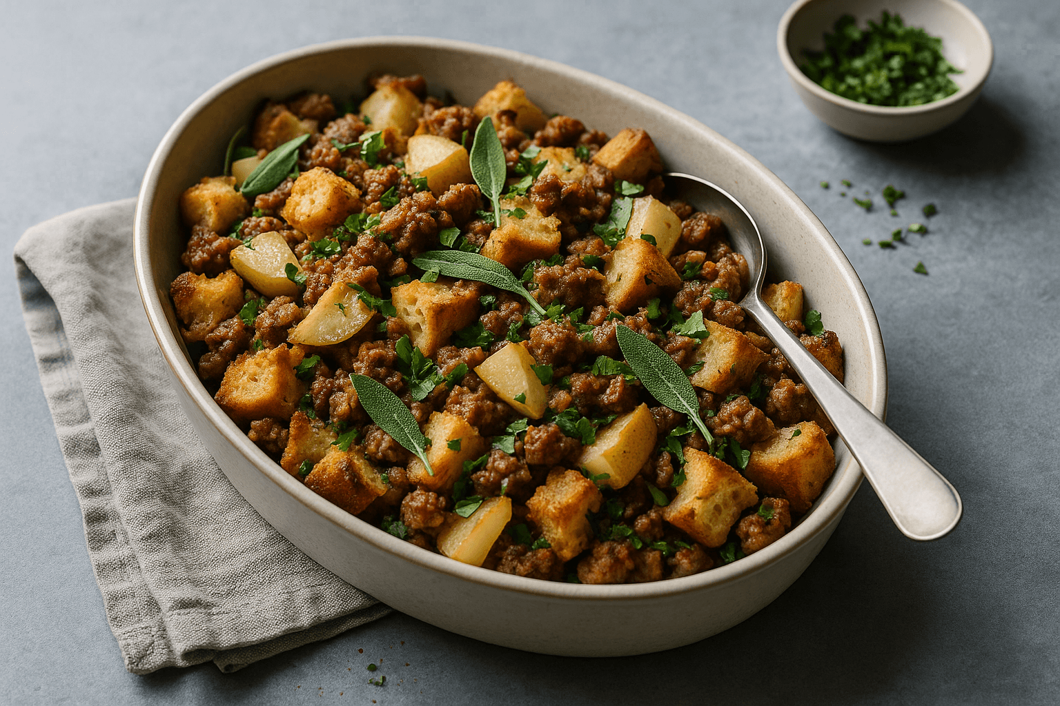 Sausage, Pear & Sage Stuffing