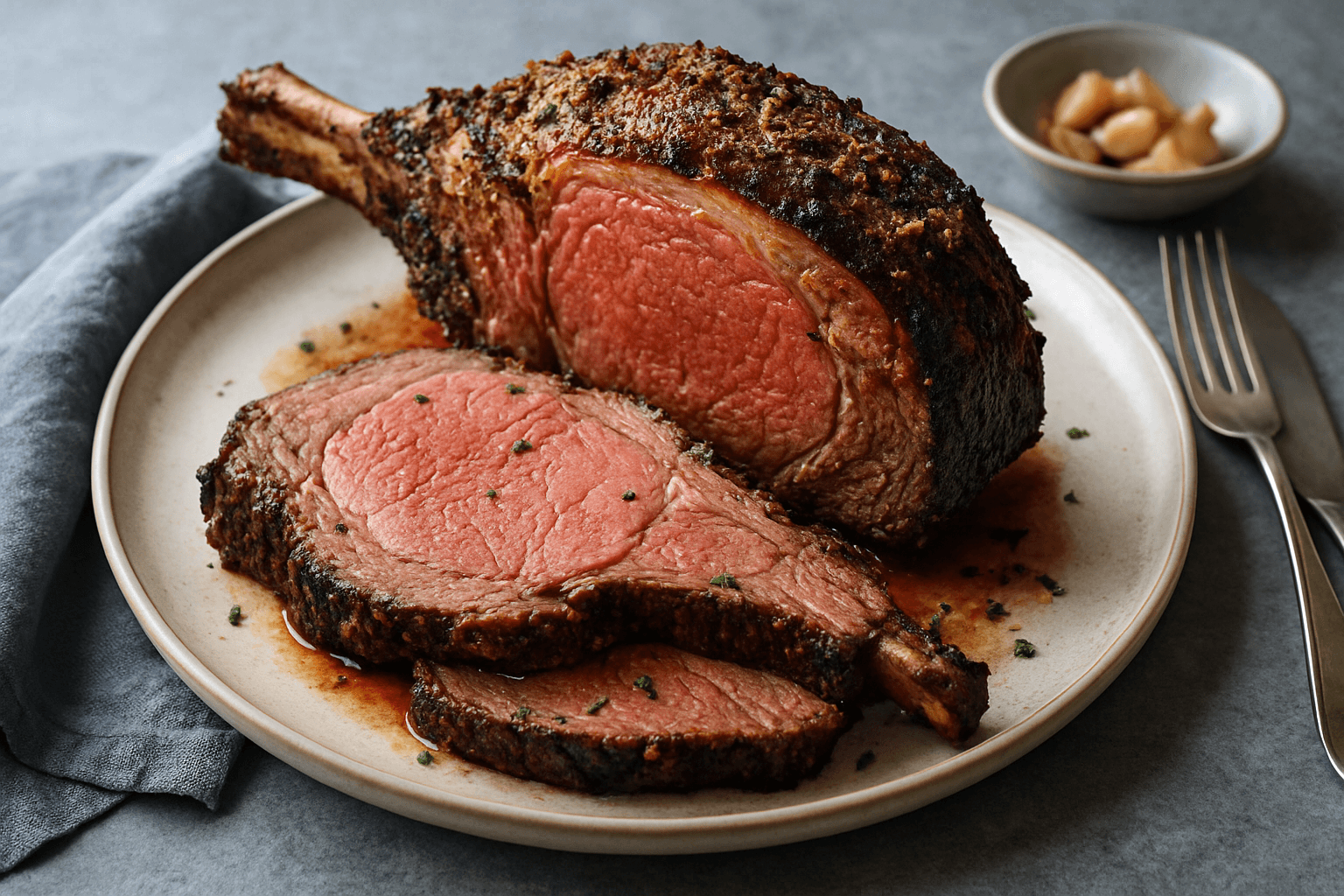 Garlic Butter Smoked Prime Rib
