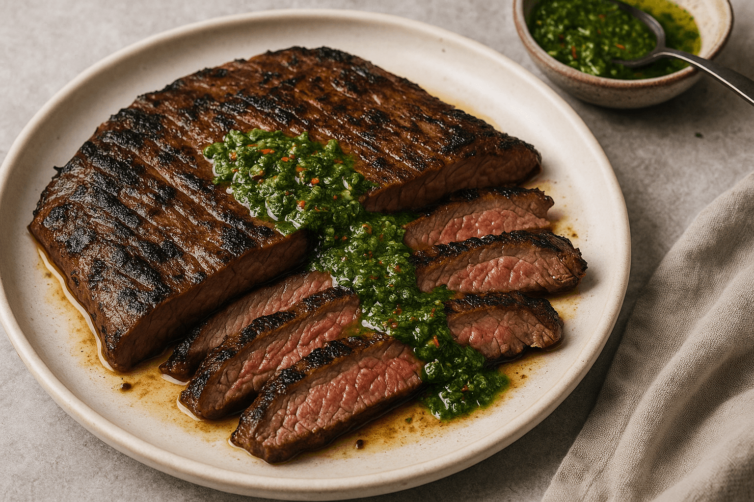 Flank Steak with Chimichurri Sauce