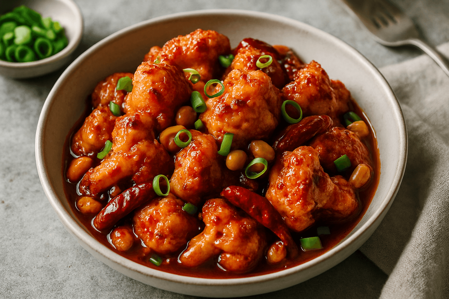 Spicy Crispy Kung Pao Cauliflower